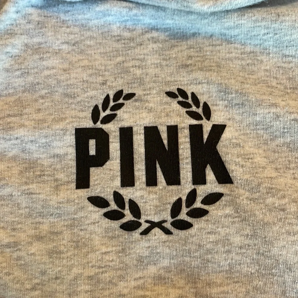 VS PINK Heather grey zip hoodie size SM - Picture 4 of 6